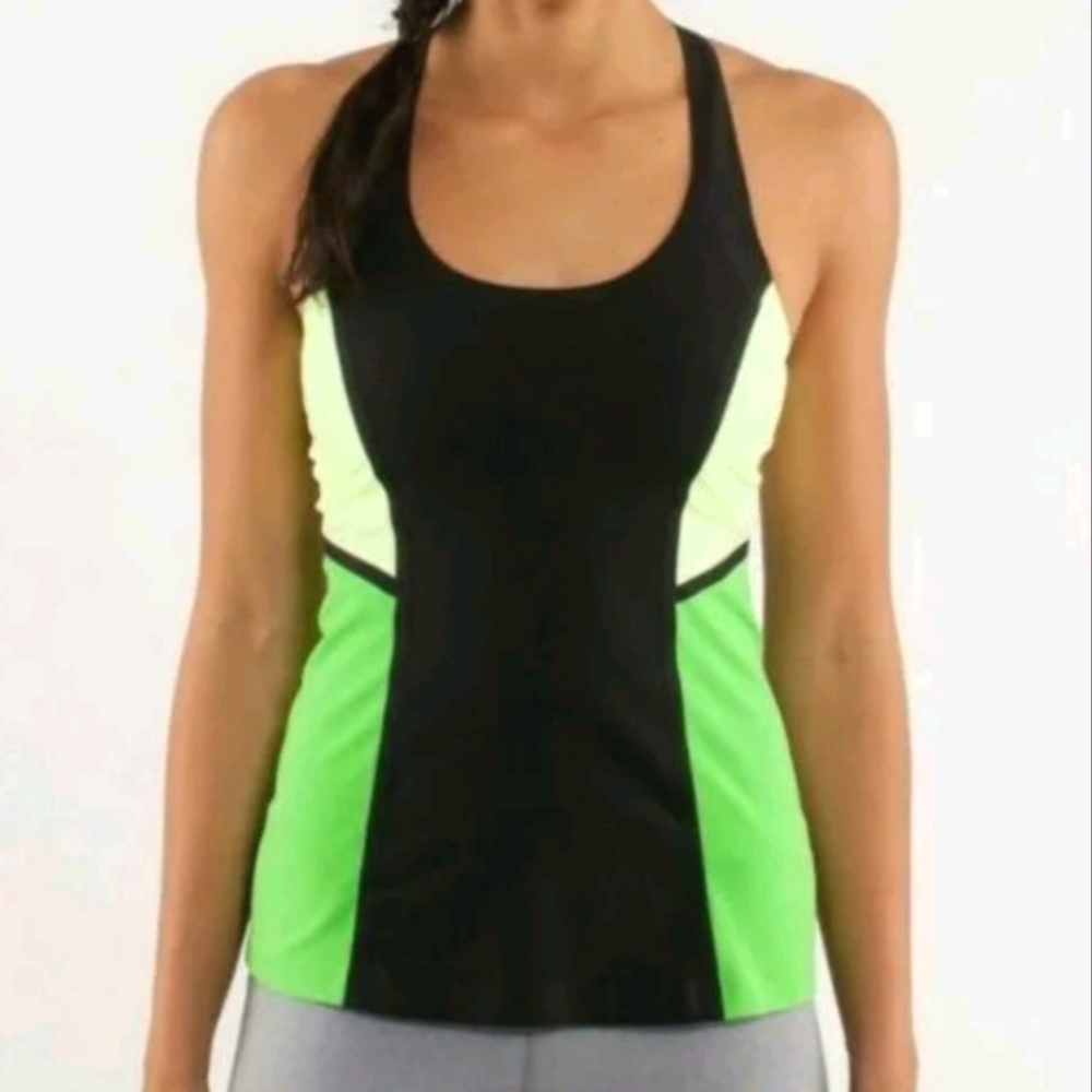 lululemon Cool Racerback *Surf Bonded black green